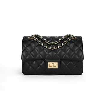 

IVog New Arrival Everyday Female Small Messenger Crossbody Handbag Leather Black Chain Hand Bags for Women 2020