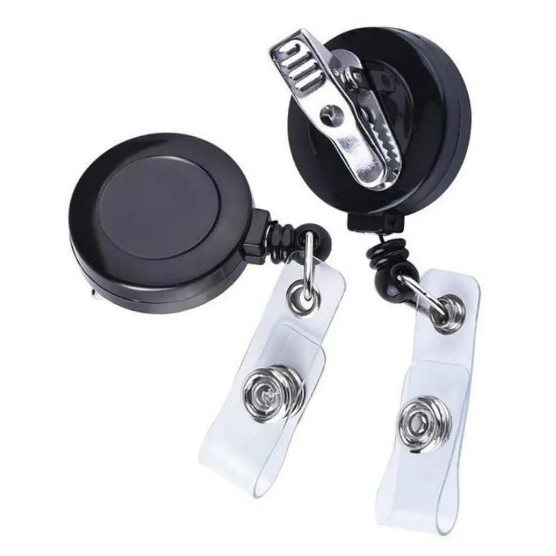 Cordón retráctil para tarjeta de trabajo, Clip de carrete para insignia de nombre de identificación de los trabajadores del personal, accesorios de tarjeta de prensa de médico y enfermera, 1 unidad