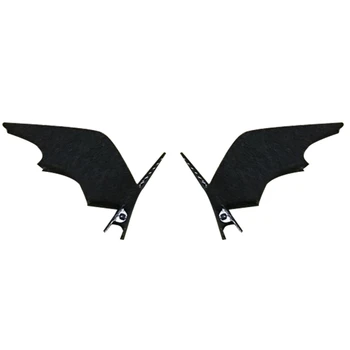 

2 Pcs Black Devil Wings Hair Clip Halloween Party Fashion Non-woven Fabrics Small Bat Wings Cosplay Dress Up Accessories