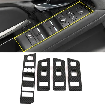 

Fit for Range Rover Evoque L551 2019 Car Styling ABS Carbon Door Window Lift Switch Cover Trim 4pcs Auto Accessories Left Hand