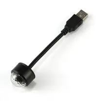 Light Car USB LED Atmosphere Lamp Stage Light Disco Ball DJ Light Car Decoration Night Driving Party Light