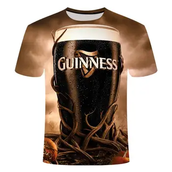 

2020 Novelty 3D t shirt Men Cans of beer Printed Hip Hop Crewneck short Sleeve Men/Women t-shirt tee tops Loose big yards