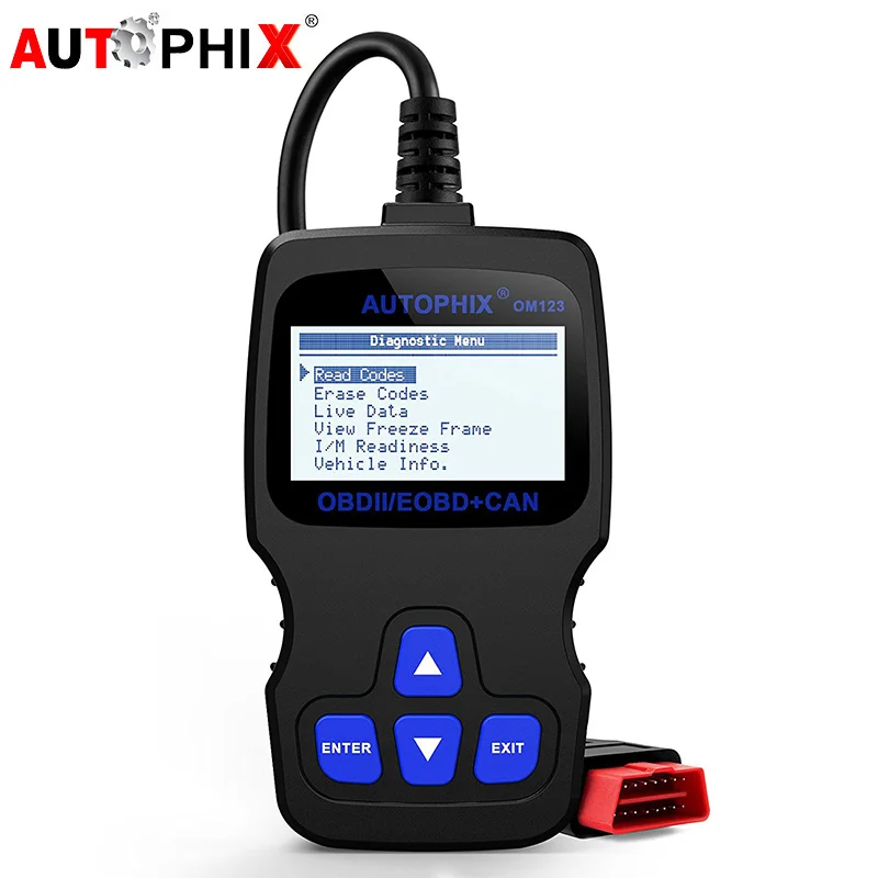 Autophix OM123 OBD2 Профессиональный диагностический Автомобильный сканер считыватель
