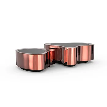 

Brush rose red color stainless steel centre table
