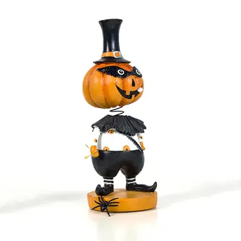 

Halloween Props Decorations Three-dimensional Shaking Head Dolls Figurine Ornaments Resin Home Crafts