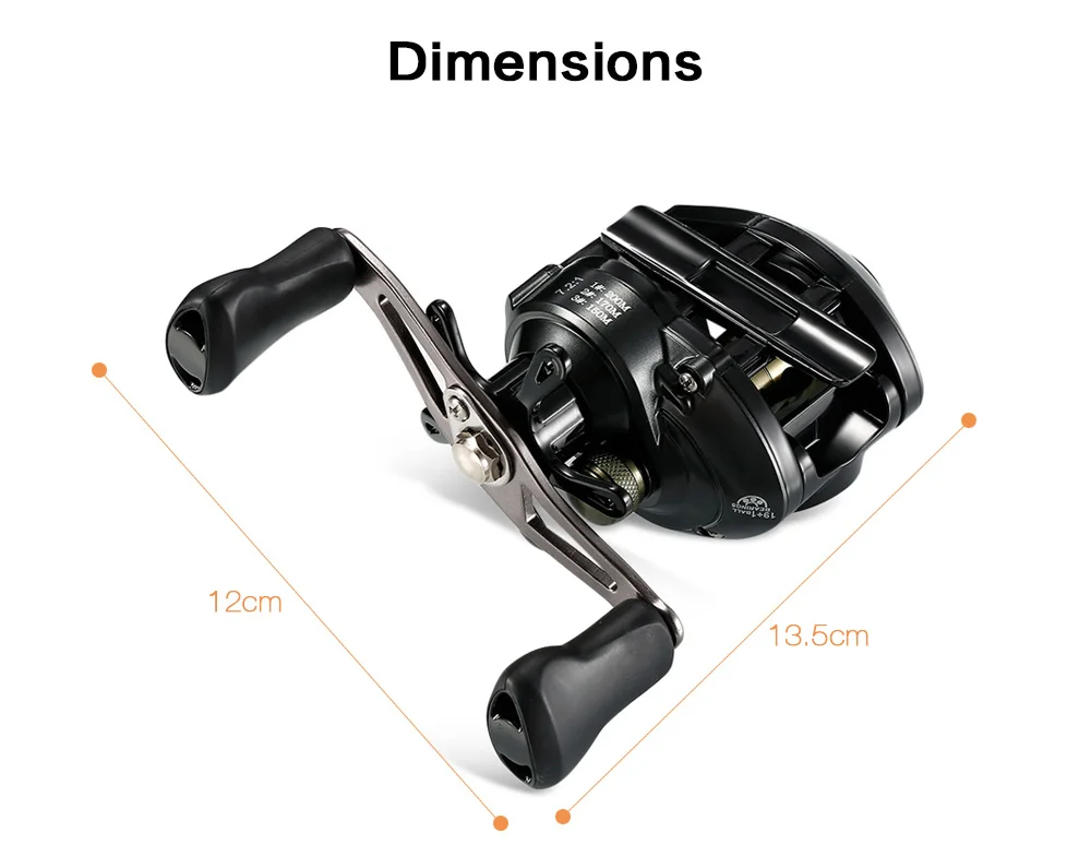 Ящерица Fishiing baitcasing Катушка 12+ 1BB 7,2: 1 с металлической проволочной чашкой левая/правая рука