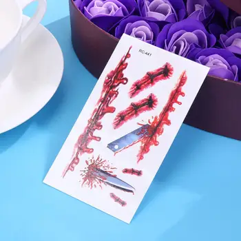 

Disposable Body Art Decals Halloween Waterproof Fake Tattoo Stickers (3)