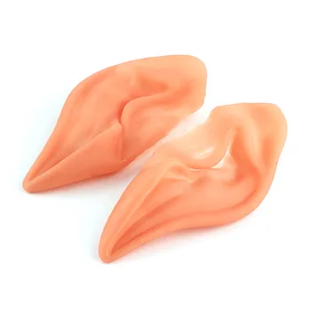 

Latex Fairy Pixie Elf Ears Cosplay Accessories LARP Halloween Party Latex Soft Pointed Prosthetic Tips Ear#3