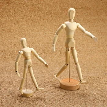 

5.5inch / 8inch School Teaching Supplies Model Paint Sketch Model People Wooden Man Drawing Model Art Supplies Drop shipping