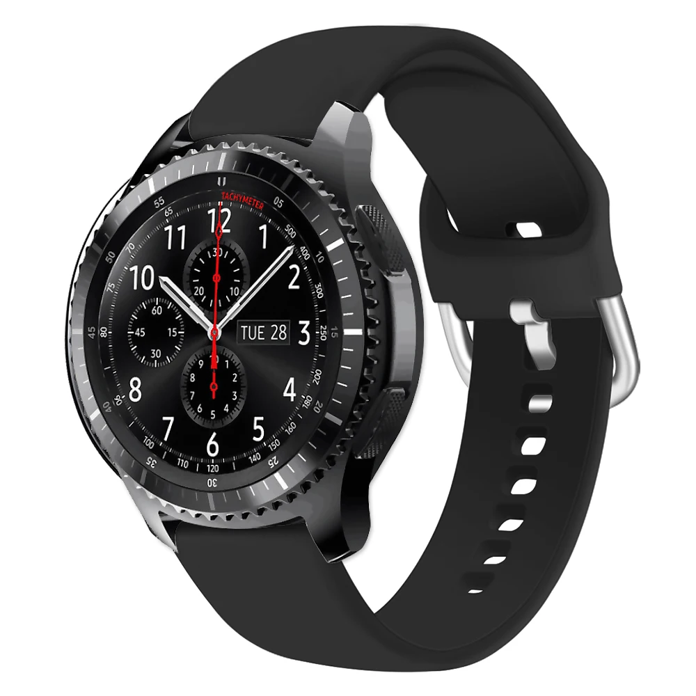 Ремешок Active2 для samsung Galaxy watch active 2 46 мм 42 мм gear S3 frontier/gear sport 20 мм 22 мм ремешок Amazfit bip - Band Color: black 3