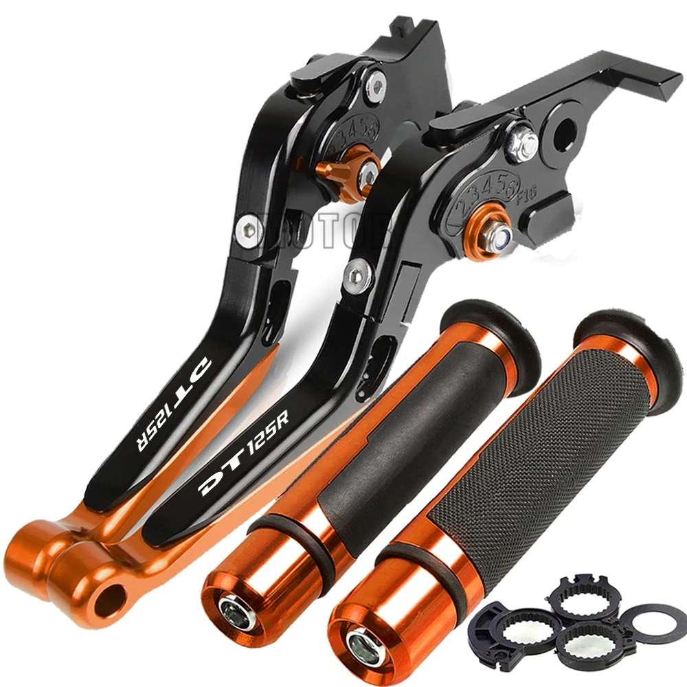 For Yamaha DT125R DT 125R 2000 2001 2002 2003 2004 Motorcycle Extendable Brake Clutch Levers Handlebar Hand Grips Accessories | Автомобили