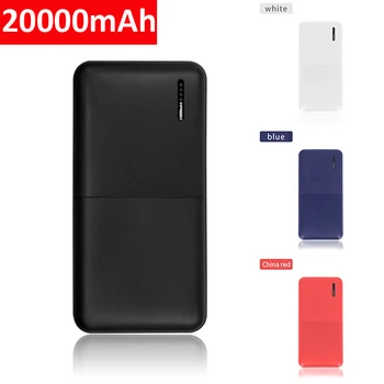 

20000mah Power Bank Type-C Dual Usb Output Powerbank Fast Charger External Battery For Xiaomi iPhone Samsung Huawei Poverbank