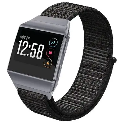 Черный Нейлоновое покрытие для fitbit ionic Loopback Ремешки для наручных часов спортивные дышащие сменные ремешки браслеты легко установить - Цвет ремешка: Черный