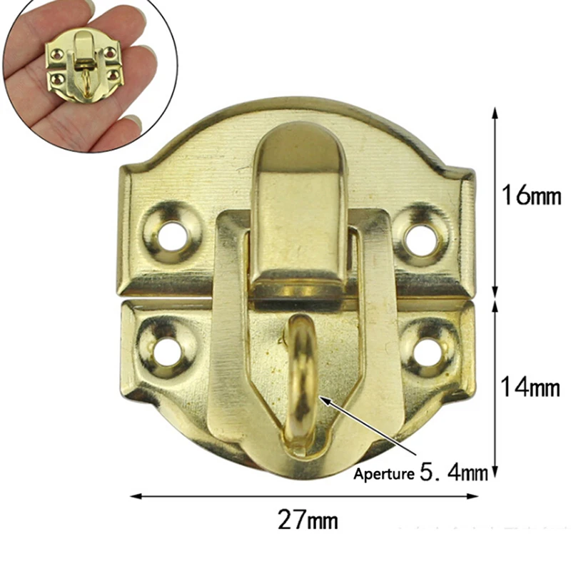 Jewelry Box Hasps 10Pcs 27*30mm Antique Iron Lock Catch Latches For Jewelry Chest Box Suitcase Buckle Clip Clasp