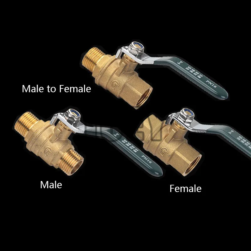 

1/2" inch DN15 male female thread Brass long handle valve ball valve Natural Gas Valve
