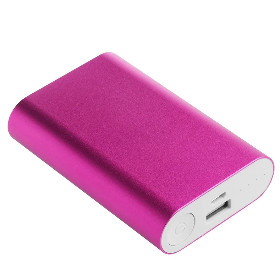 Алюминиевый Чехол 5V 2A power Bank, комплект 3X18650, зарядное устройство для сотового телефона - Цвет: Hot pink