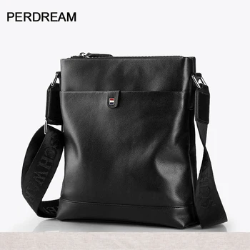 

Casual men's bag leather men's leather bag shoulder bag vertical section first layer leather crossbody bag