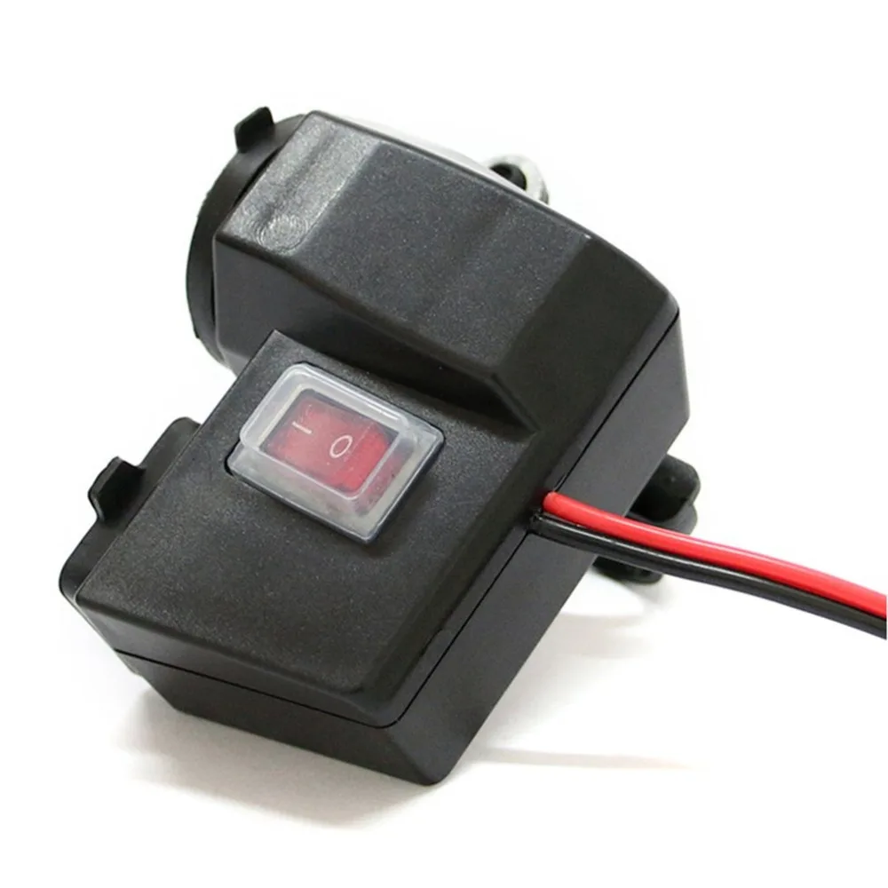 Водонепроницаемый мотоцикл двойной Usb прикуриватель мобильный телефон зарядное устройство двойной Usb с переключателем автомобильное зарядное устройство
