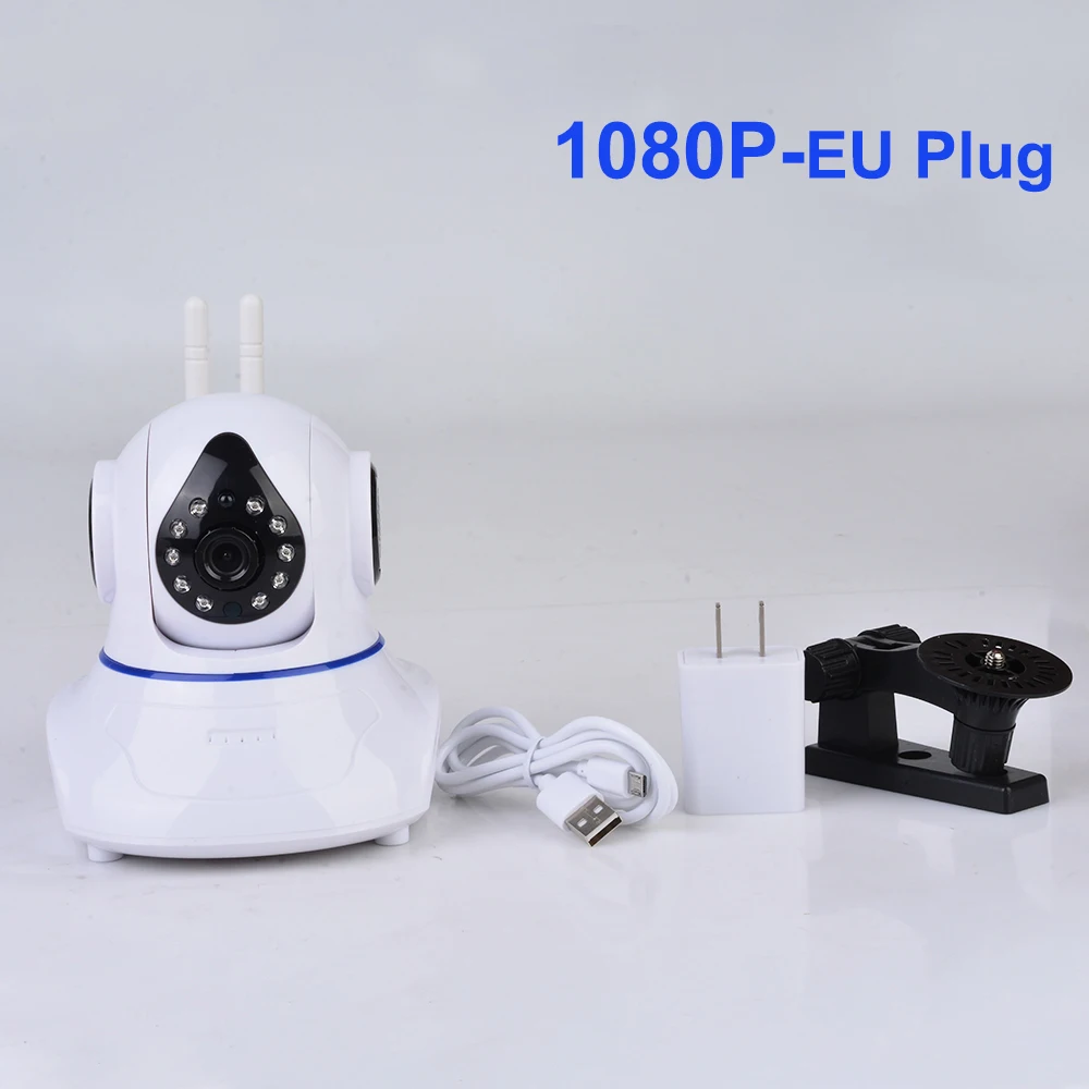 EU-1080P Радионяня IP камера Домашняя безопасность двухсторонняя аудио HD 720P беспроводная мини камера ночного видения CCTV WiFi камера детский монитор - Цвет: EU-1080P
