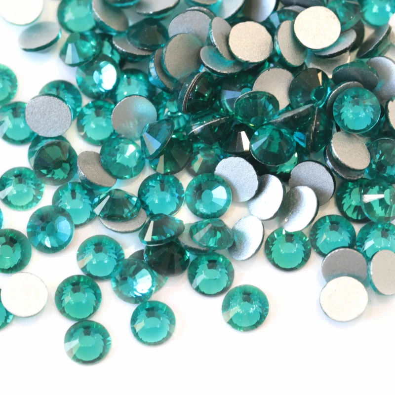 Blue Zircon Oleeya Glass nail art non hot fix rhinestones