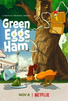 

Green Eggs and Ham Netflix TV Series Silk Fabric Wall Poster Art Decor Sticker Bright