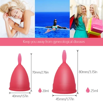 

Female Reusable Medical Grade Collector Menstrual Family Health Care Menstrual Cup Vaginal Care Cup Period Cup Tools