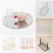 Бытовая углеродистая сталь 6 кронштейн держатель чашки стеклянные кофейные чашки лоток для хранения емкость со сливным отверстием полка диспенсер для воды Стеллаж с полками