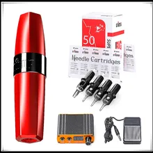 Клеймо ротационная Татуировка ручка+ картридж иглы+ блок питания+ педаль питания профессиональная татуировочная машина набор для боди-арта