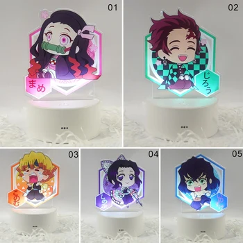 

Anime Demon Slayer Acrylic Led Night Light Agatsuma Zenitsu Figure for Kids Child Bedroom Decor Cool Kimetsu No Yaiba Lamp Gift
