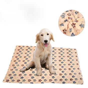 

Cute Dog Mats Soft Flannel Fleece Stars Print Warm Pets Blanket Sleeping Bed Cover Mat for Small Medium Pet Dogs Cats Supplies