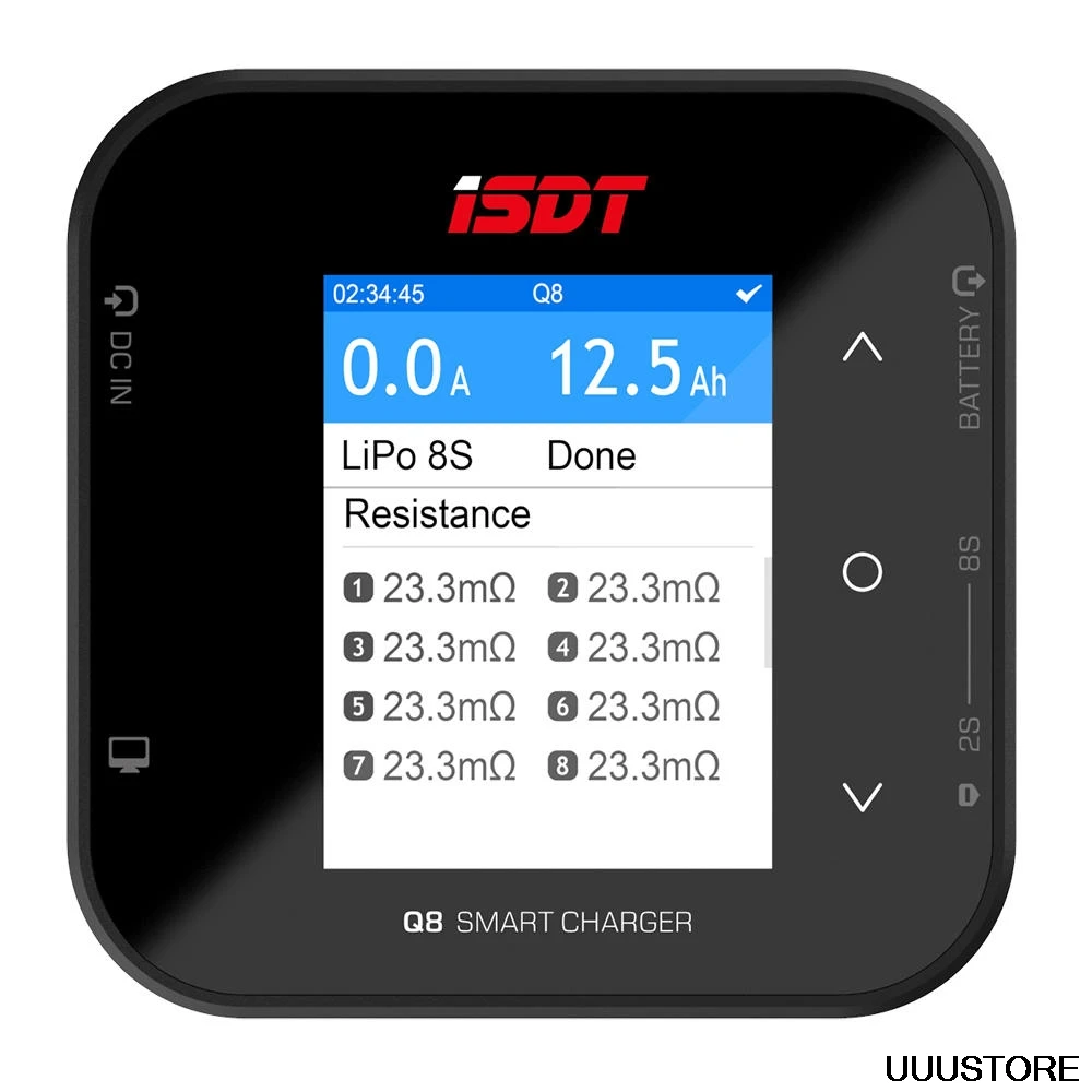 ISDT Q8 BattGo 500 Вт 20A Высокая мощность Батарея баланс зарядное устройство Dis зарядное устройство для 1-8S Lipo батарея