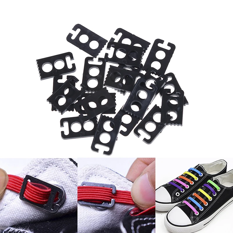 10/20Pcs No-tie shoelace Convenient Tieless Lace No Need Tie Flat Shoelaces Anchor Lazy Shoe Laces Anchors Fit All Shoelace | Инструменты