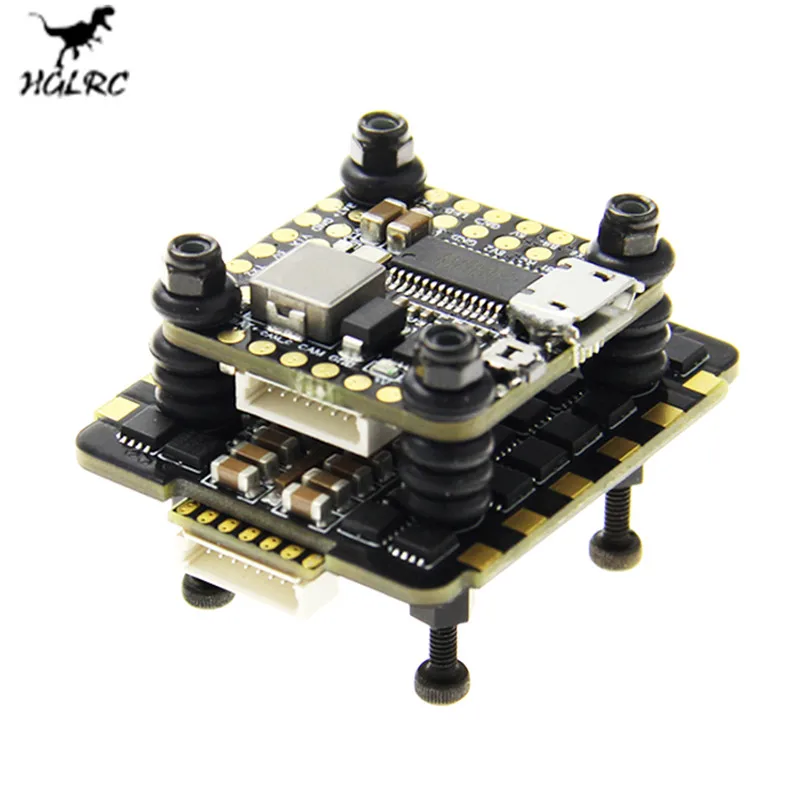

High Quality HGLRC FD445 STACK F4 V6 MINI Flight Controller & FD_45A 4 NI 1 BLHeli_32 2-6S Brushless ESC 20x20mm
