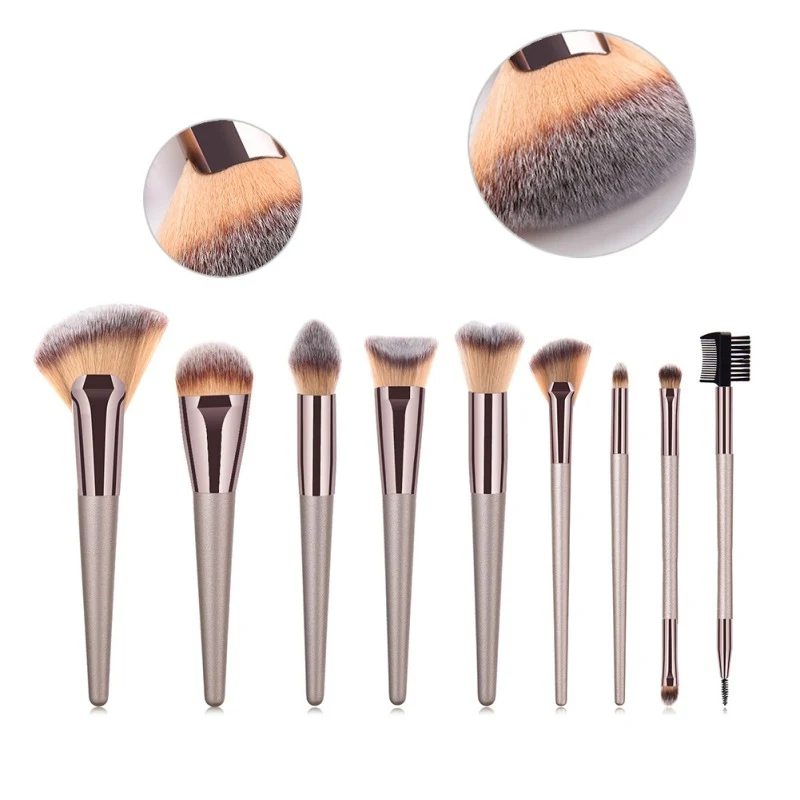 1/9 pcs Makeup Brush Foundation Brush Big Fan Brush Eyeshadow Brush Eyelash Brush Multi-functional Cosmetic Brush