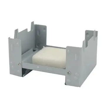 

Travel Stove Solid Alcohol Stoves Indoor Outdoor Camping Silver Galvanized Sheet Gadget Foldable Cooking Tool Equipment