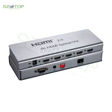 

HDMI 2.0 Splitter 1X4 4K Full HD 1080p IR Extension HDMI Splitter Split 1 in 4 Out Support 3D Video RS232 EDID For DVD A/V