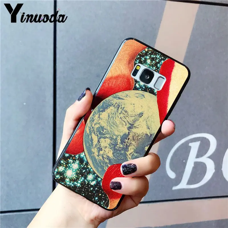 Great Trippy Art aesthetic Space astronaut Moon Girl