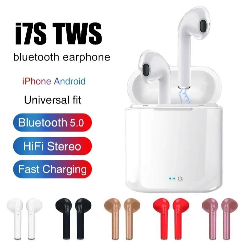 

I7s TWS Wireless Bluetooth Headset BT5.0 Binaural Dual Passband Charging Earphone