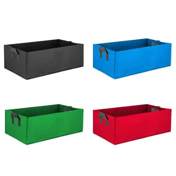 

4pcs Large Rectangular Vegetable Grow Bags Garden Nursery Planting Flower Pot