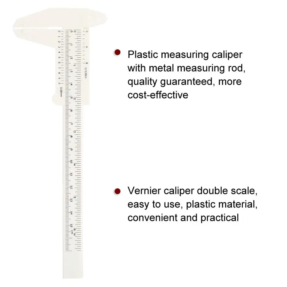 Пластиковая линейка для татуажа бровей 155 мм штангенциркуль с нониусом