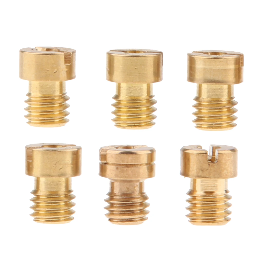 6x Injector Nozzles Motorcycle Carburetor Main Jet 6 Size: 105 108 110...118