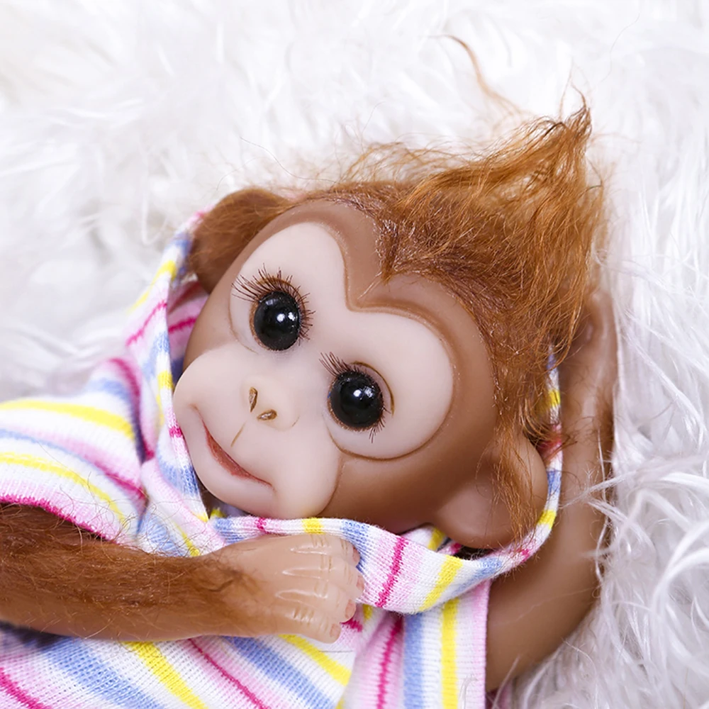 Новинка 2020 Детская кукла обезьяны 20 см силикон Reborn Baby Monkey ручная работа детальная