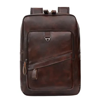 

Ackpack Vintage Pu Leather Travel Business Luxury Bags Designer Shoulder Bag Back Pack For School Bags Female ##2