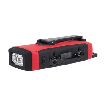 

Emergency Solar Hand Crank Flashlight Electric Torch Dynamo Bright 3 LED Lighting Lamp AM/FM NOAA Solar Radio Radio
