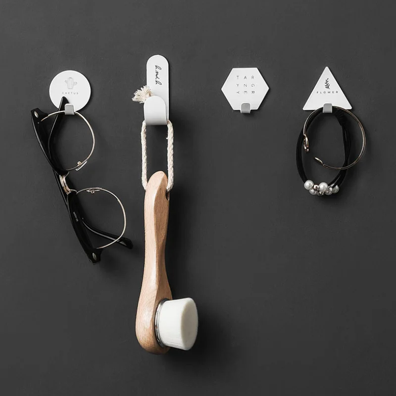 4/8 шт. минималистский украшения дома ретро-вешалка декоративная клейкая крюк в стену прямой настенный держатель ключей, пальто стеллаж для выставки товаров ключница крепежных крючка ключница на стену