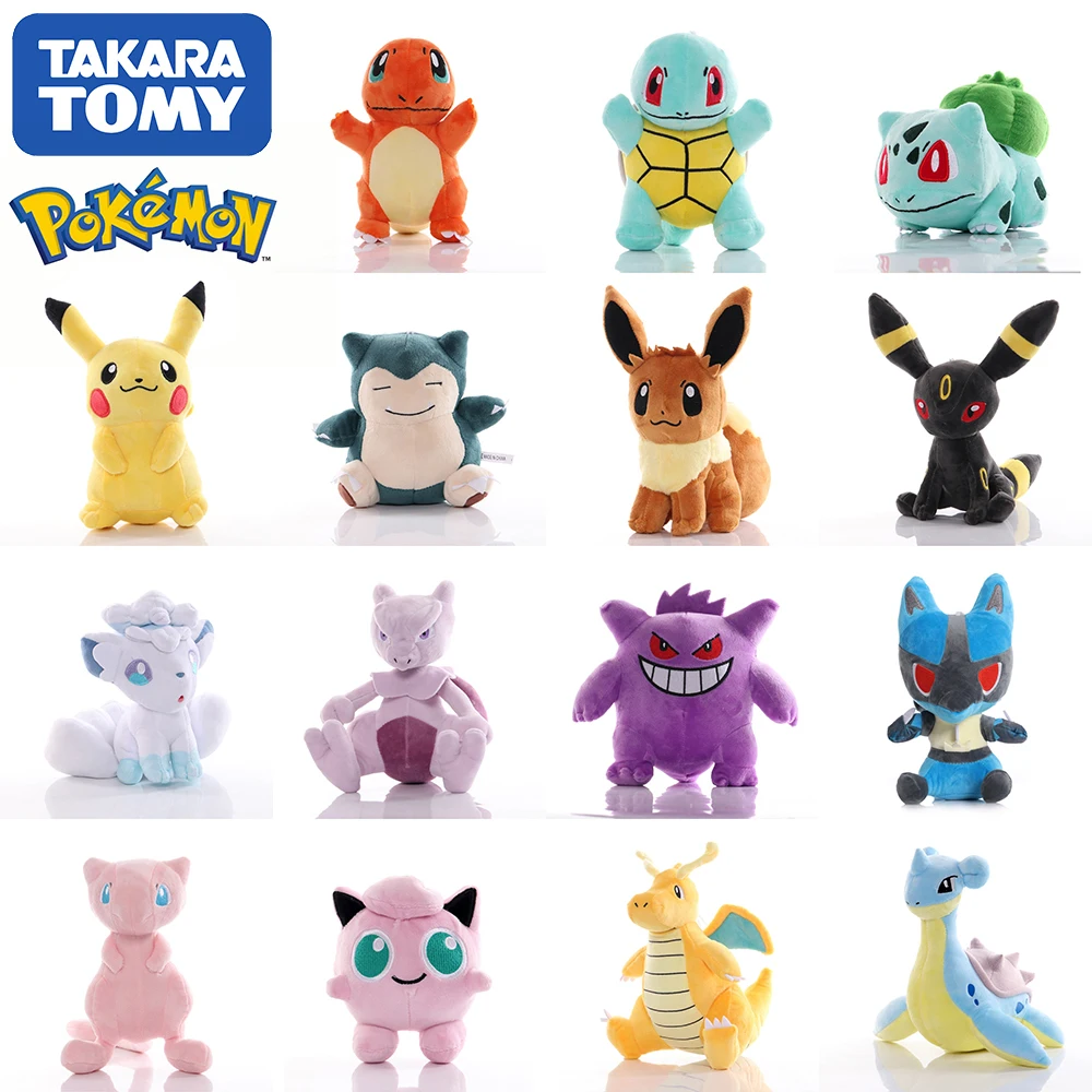 Плюшевая игрушка Покемон TAKARA TOMY Пикачу мягкие игрушки шармандер Сквиртл