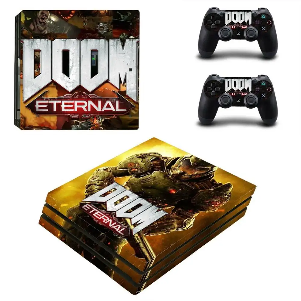PS4 Pro стикер s PS 4 Play станция 4 Pro виниловая кожа Doom наклейки Pegatinas для playstation 4 Pro консоль и контроллер