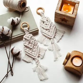 

Macrame Wall Hanging Tapestry Wall Decor Boho Chic Bohemian Woven Home Decoration