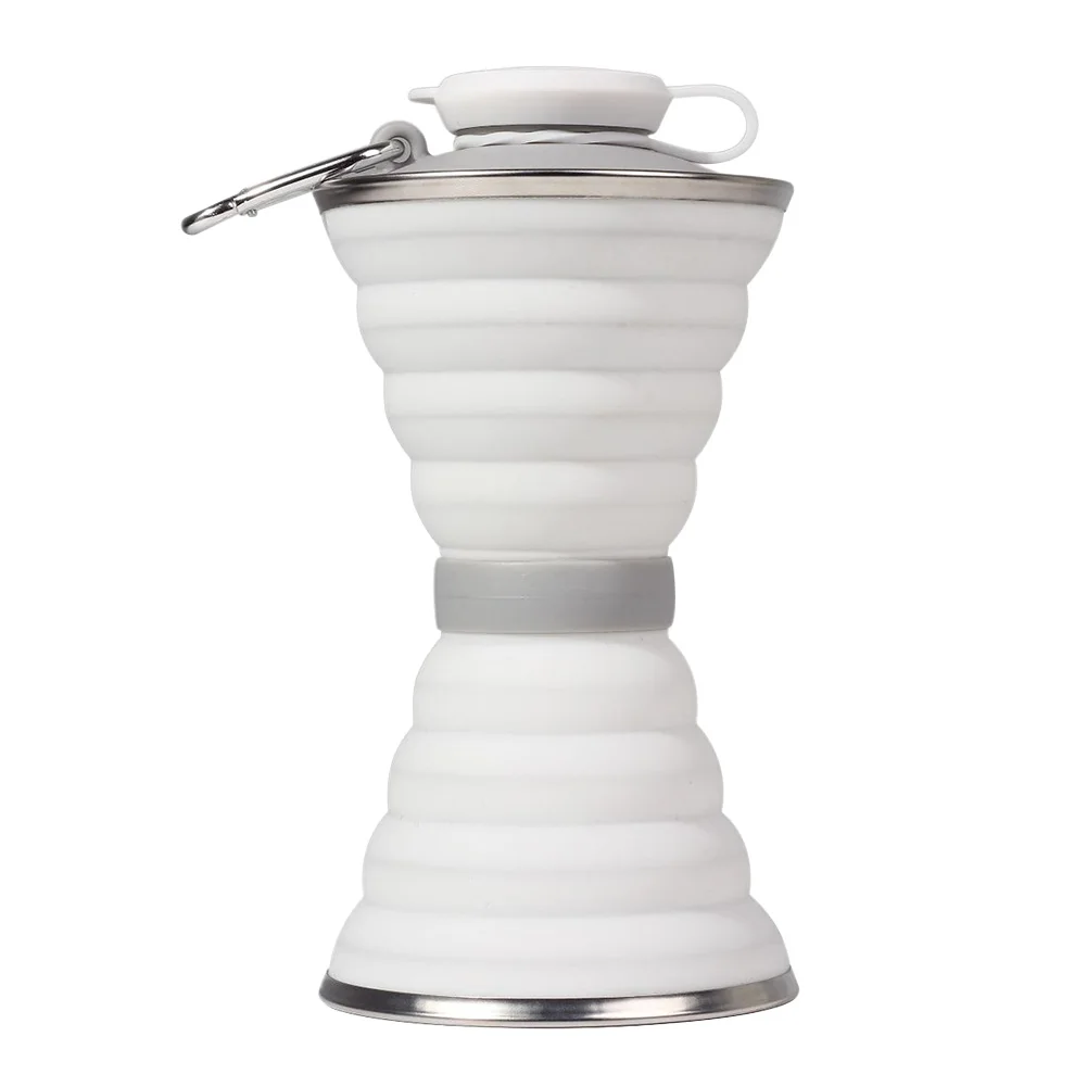 

500ml Sports Bottle Foldable Cycling Daily Silicone Students Office Outdoors Travel Large Capacity Portable Reusable Leak Proof