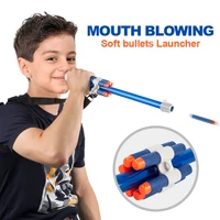 Mouth blowing Soft  Bullet Launcher for Nerf N-Strike Elite/Mega/Rival Series for Children Gifts Suitable for Nerf Toy Gun 1